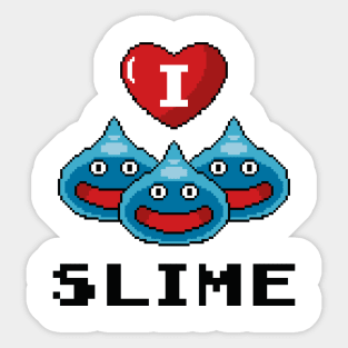 I Love Slime Pixel Art Sticker